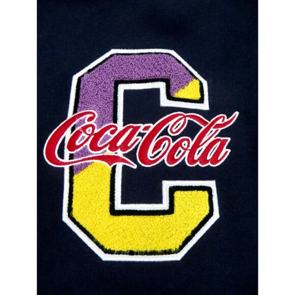 NEW! Coca-Cola by Staples Varsity Jacket Embroidery Blue Green Unisex SZ XL - Picture 5 of 9